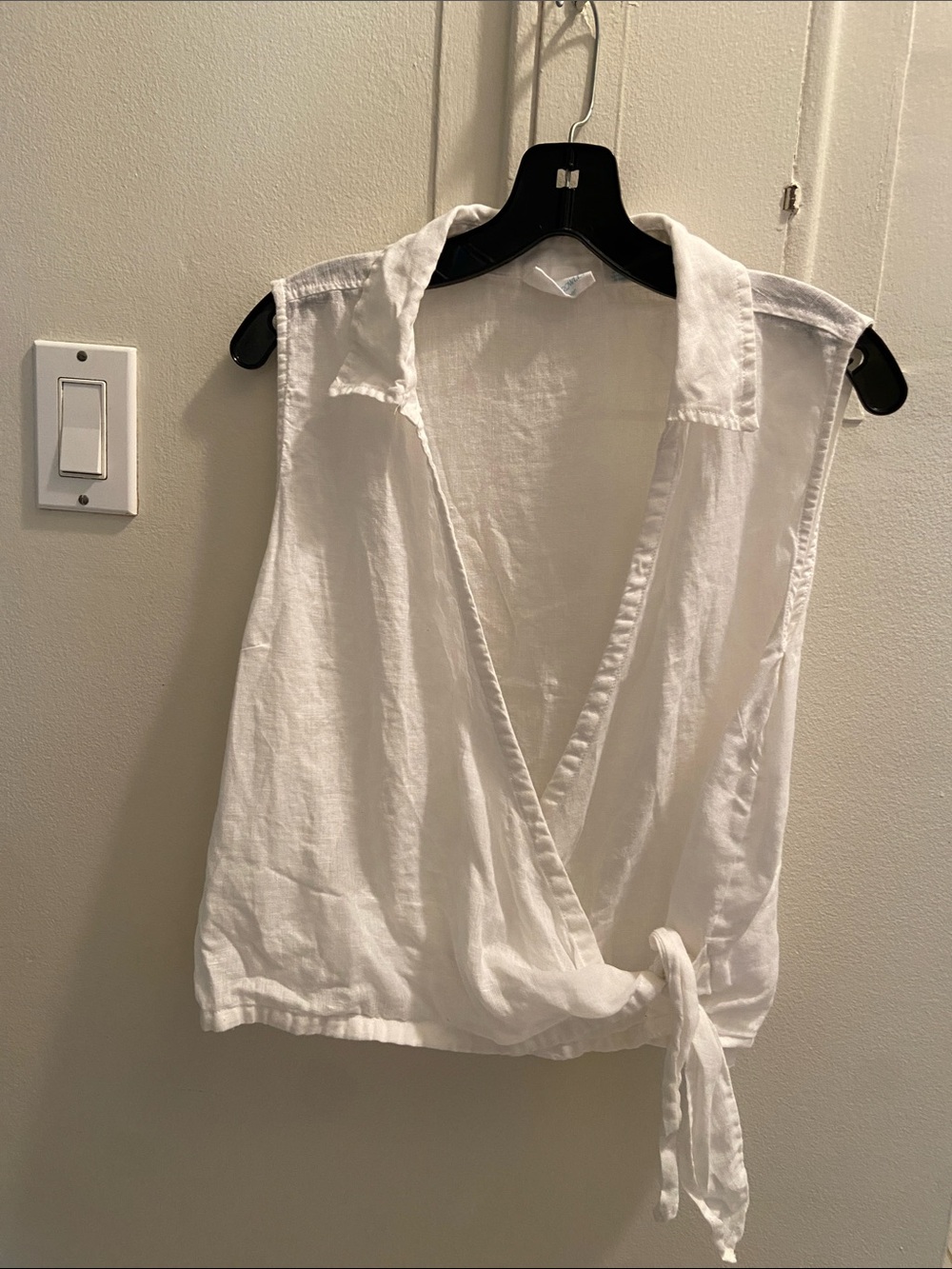 Cynthia Rowley White Sleeveless Wrap Camisole
